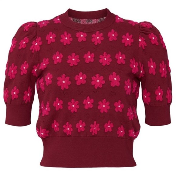 kate spade Sweaters - Kate Spade NY - Mainline Marker Floral Sweater NWT - XXS - Short Sleeve